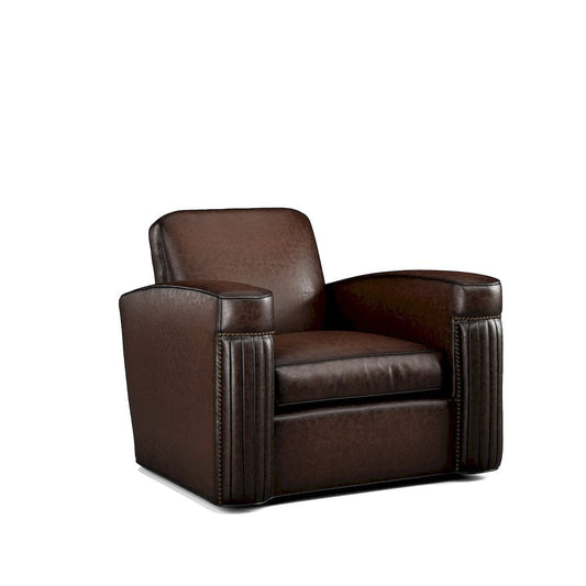 Lillian August - Jacques Swivel  Chair in Sauvage-Pecan-White - LL4119C-Sauvage-Pecan-White view 1