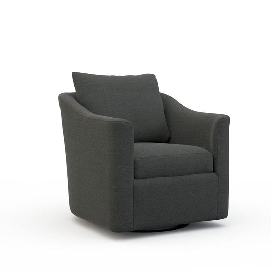 Lillian August - Kira Swivel Chair in Cristo-Charcoal - LA7221C-Cristo-Charcoal view 1