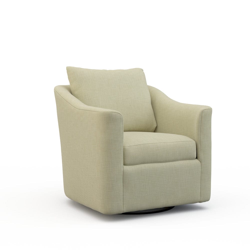 Lillian August - Kira Swivel Chair in Crystal-Natural - LA7221C-Crystal-Natural view 1