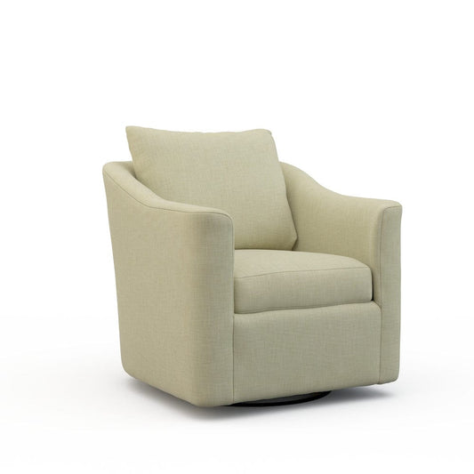 Lillian August - Kira Swivel Chair in Crystal-Natural - LA7221C-Crystal-Natural view 1