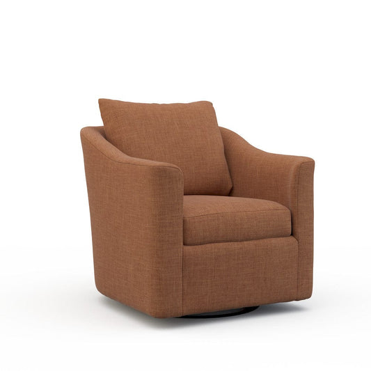 Lillian August - Kira Swivel Chair in Crystal-Orange - LA7221C-Crystal-Orange view 1