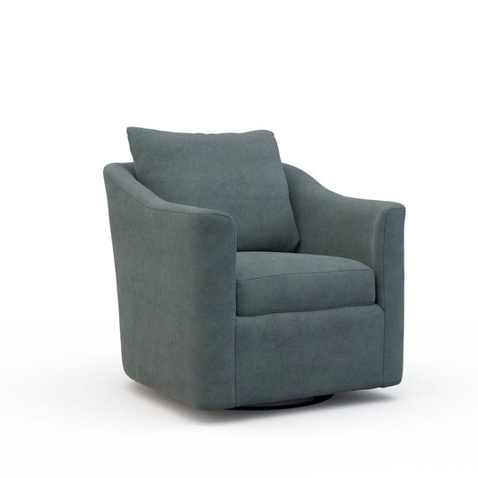 Lillian August - Kira Swivel Chair in Limestone-Blue - LA7221C-Limestone-Blue view 1