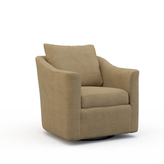 Lillian August - Kira Swivel Chair in Limestone-Bronze - LA7221C-Limestone-Bronze view 1