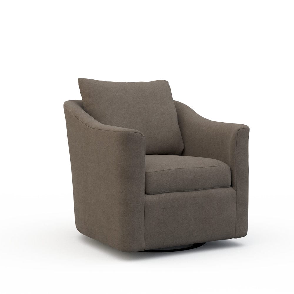 Lillian August - Kira Swivel Chair in Limestone-Charcoal - LA7221C-Limestone-Charcoal view 1