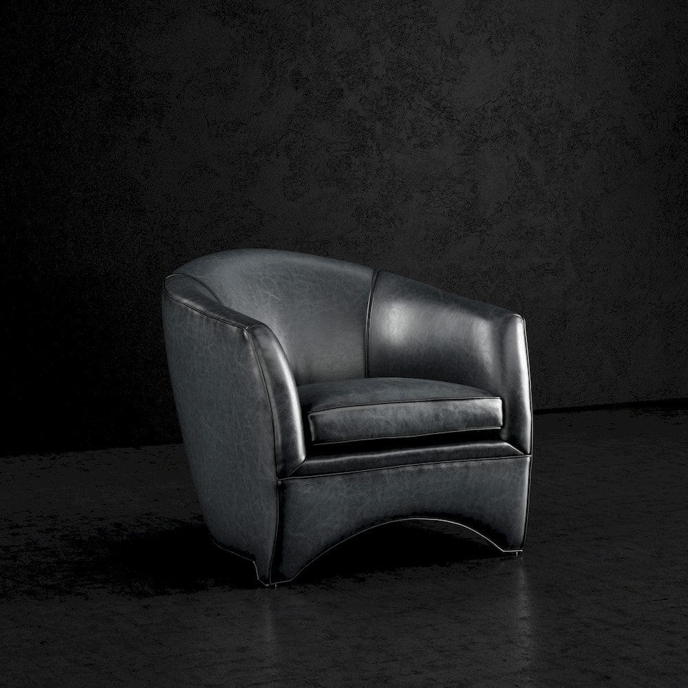 Lillian August - Leo Chair in Sauvage-Lagoon-Black - LL3146C-Sauvage-Lagoon-Black view 1