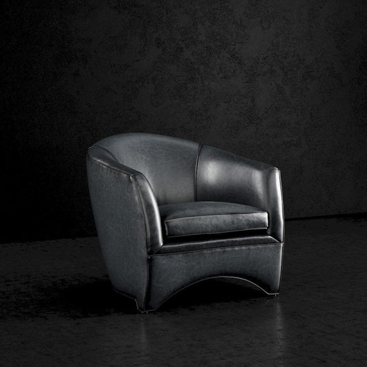 Lillian August - Leo Chair in Sauvage-Lagoon-Black - LL3146C-Sauvage-Lagoon-Black view 1