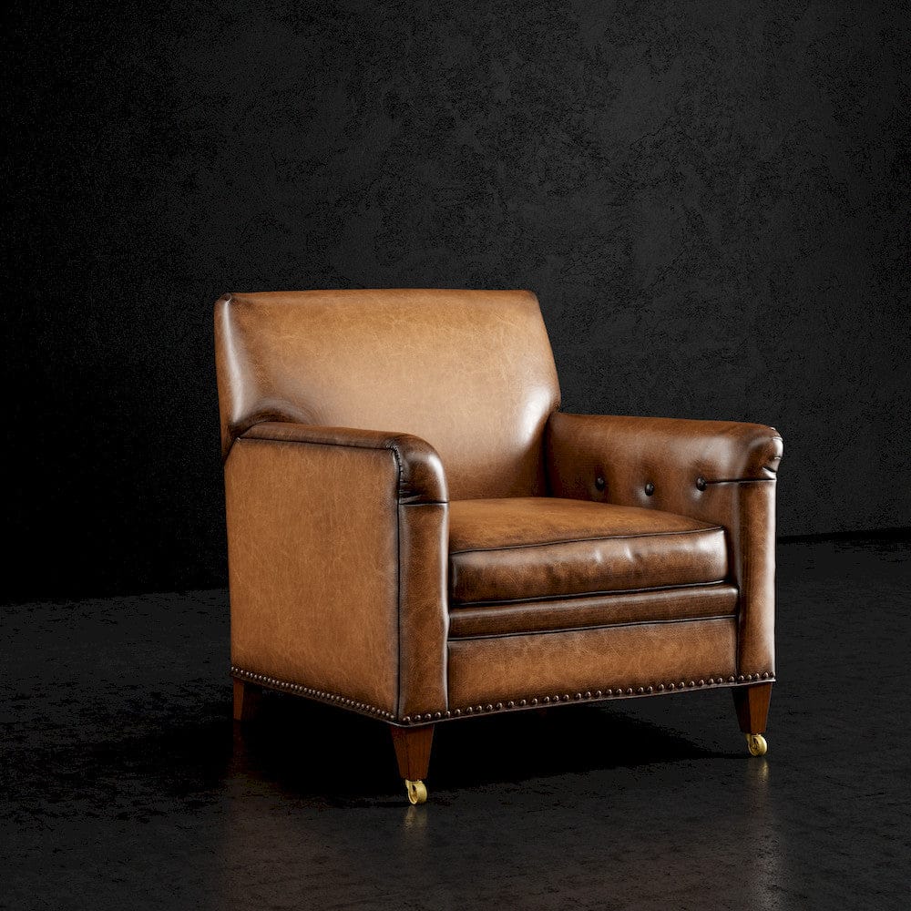 Lillian August - Lev Chair in Sauvage-Mocha-Black - LL4148C-Sauvage-Mocha-Black view 1