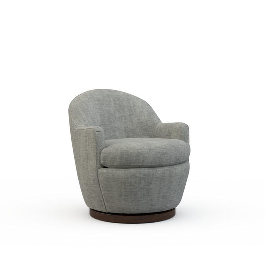 Lillian August - Millie Swivel Chair in Castine-Grey - U171-C3-Castine-Grey view 1