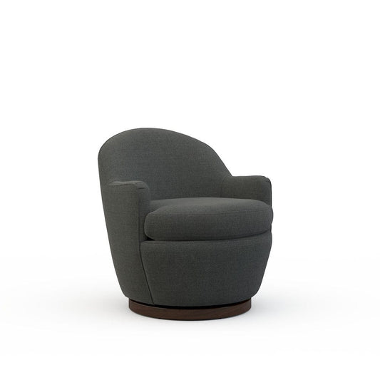 Lillian August - Millie Swivel Chair in Cristo-Charcoal - U171-C3-Cristo-Charcoal view 1