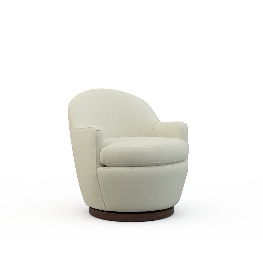 Lillian August - Millie Swivel Chair in Heather-White - U171-C3-Heather-White view 1