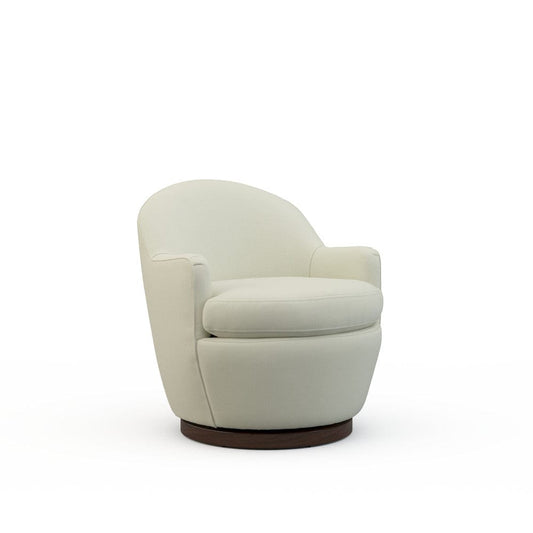 Lillian August - Millie Swivel Chair in Heather-White - U171-C3-Heather-White view 1