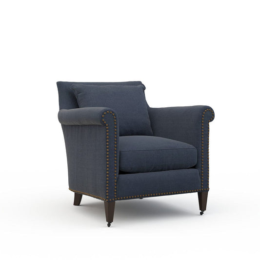 Lillian August - Paris Chair in Cristo-Blue - LA7116C-Cristo-Blue view 1