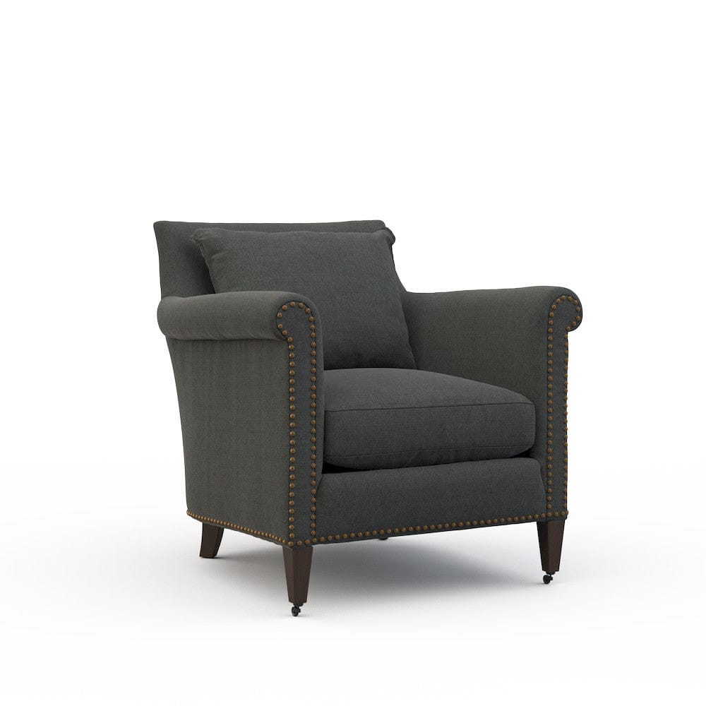 Lillian August - Paris Chair in Cristo-Charcoal - LA7116C-Cristo-Charcoal view 1