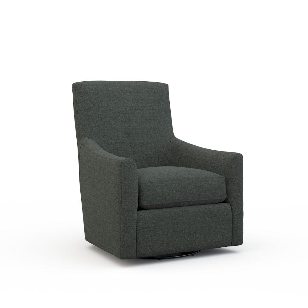 Lillian August - Spencer Swivel Chair in Cristo-Charcoal - U161-C3-Cristo-Charcoal view 1