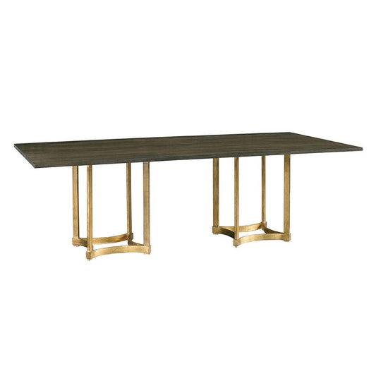 Lillian August - Stella Gold Rectangular Double Pedestal Dining Table - LW10012G_LW10050-A2 view 1
