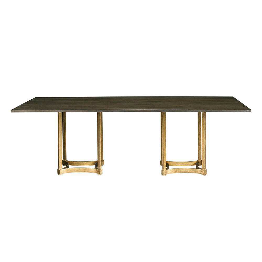 Lillian August - Stella Gold Rectangular Double Pedestal Dining Table - LW10012G_LW10050-A2 view 2