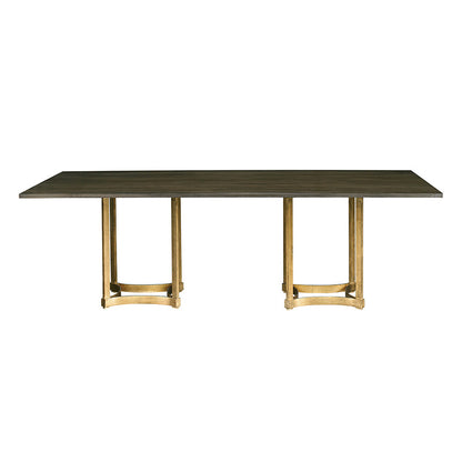 Lillian August - Stella Gold Rectangular Double Pedestal Dining Table - LW10012G_LW10050-A2 view 2