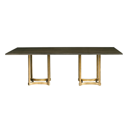 Lillian August - Stella Gold Rectangular Double Pedestal Dining Table - LW10012G_LW10050-A2 view 2