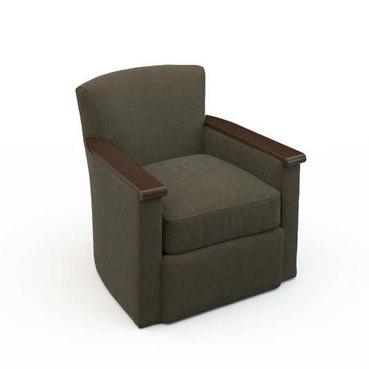 Lillian August - Wesley Swivel Chair in Cristo-Brown - LA7158C-Cristo-Brown view 1