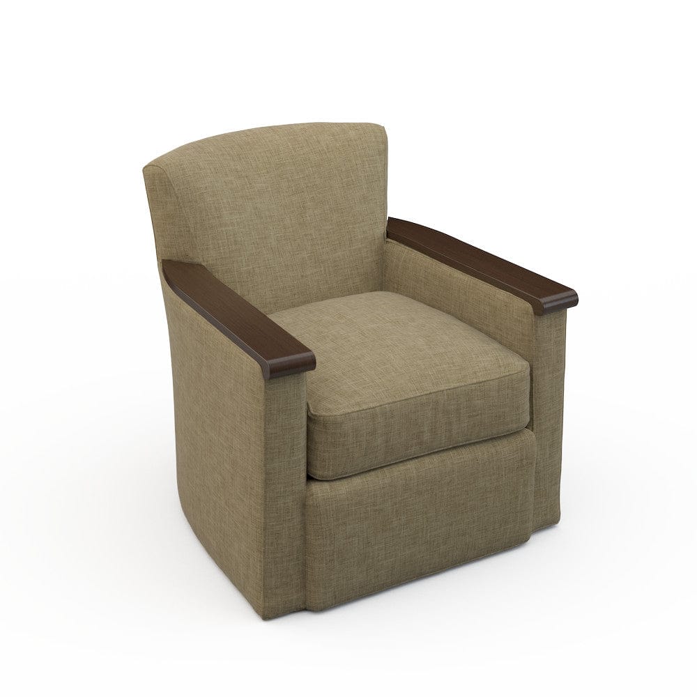 Lillian August - Wesley Swivel Chair in Crystal-Camel - LA7158C-Crystal-Camel view 1
