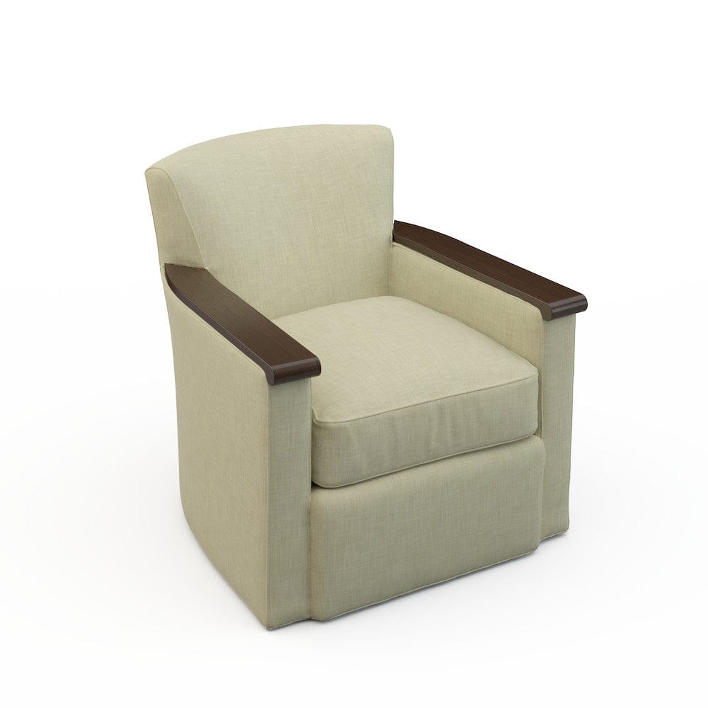 Lillian August - Wesley Swivel Chair in Crystal-Natural - LA7158C-Crystal-Natural view 1