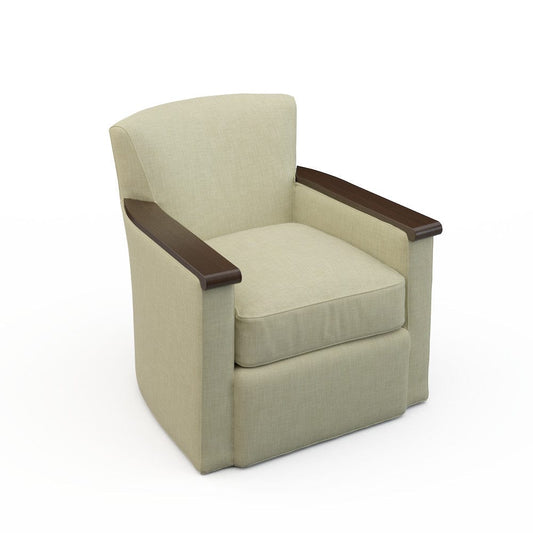 Lillian August - Wesley Swivel Chair in Crystal-Natural - LA7158C-Crystal-Natural view 1