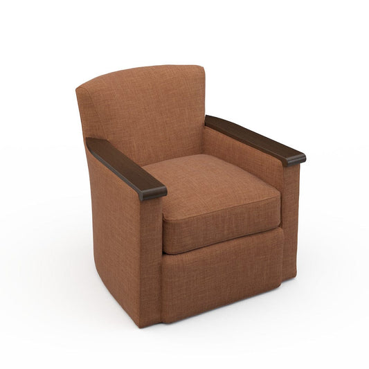Lillian August - Wesley Swivel Chair in Crystal-Orange - LA7158C-Crystal-Orange view 1