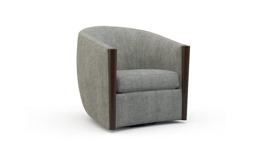 Lillian August - Wilson Swivel Chair in Castine-Grey - LA4127C-Castine-Grey view 1