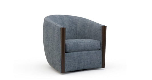 Lillian August - Wilson Swivel Chair in Castine-Slate - LA4127C-Castine-Slate view 1