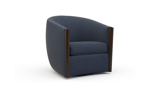 Lillian August - Wilson Swivel Chair in Cristo-Blue - LA4127C-Cristo-Blue view 1