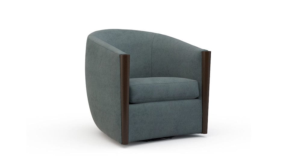 Lillian August - Wilson Swivel Chair in Limestone-Blue - LA4127C-Limestone-Blue view 1