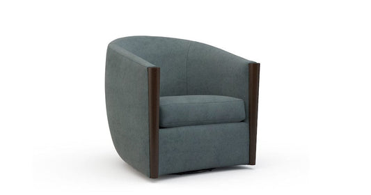 Lillian August - Wilson Swivel Chair in Limestone-Blue - LA4127C-Limestone-Blue view 1