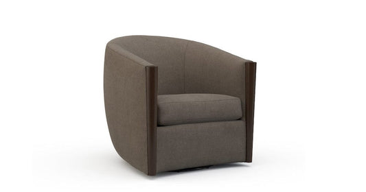 Lillian August - Wilson Swivel Chair in Limestone-Charcoal - LA4127C-Limestone-Charcoal view 1