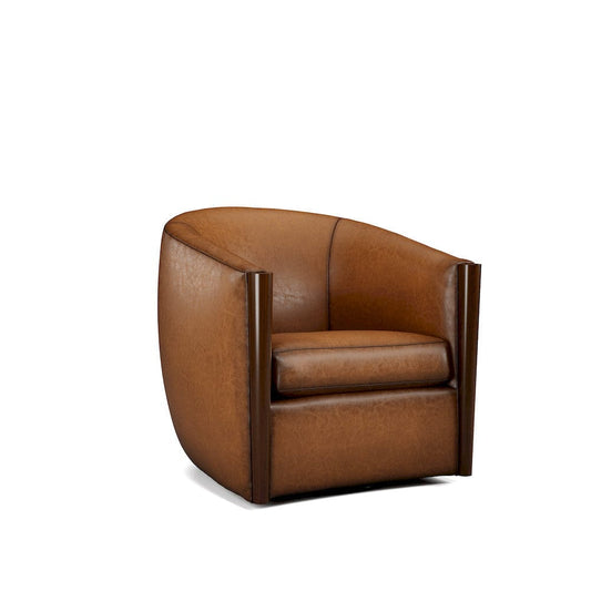 Lillian August - Wilson Swivel Chair in Sauvage-Bark-White - LL4127C-Sauvage-Bark-White view 1