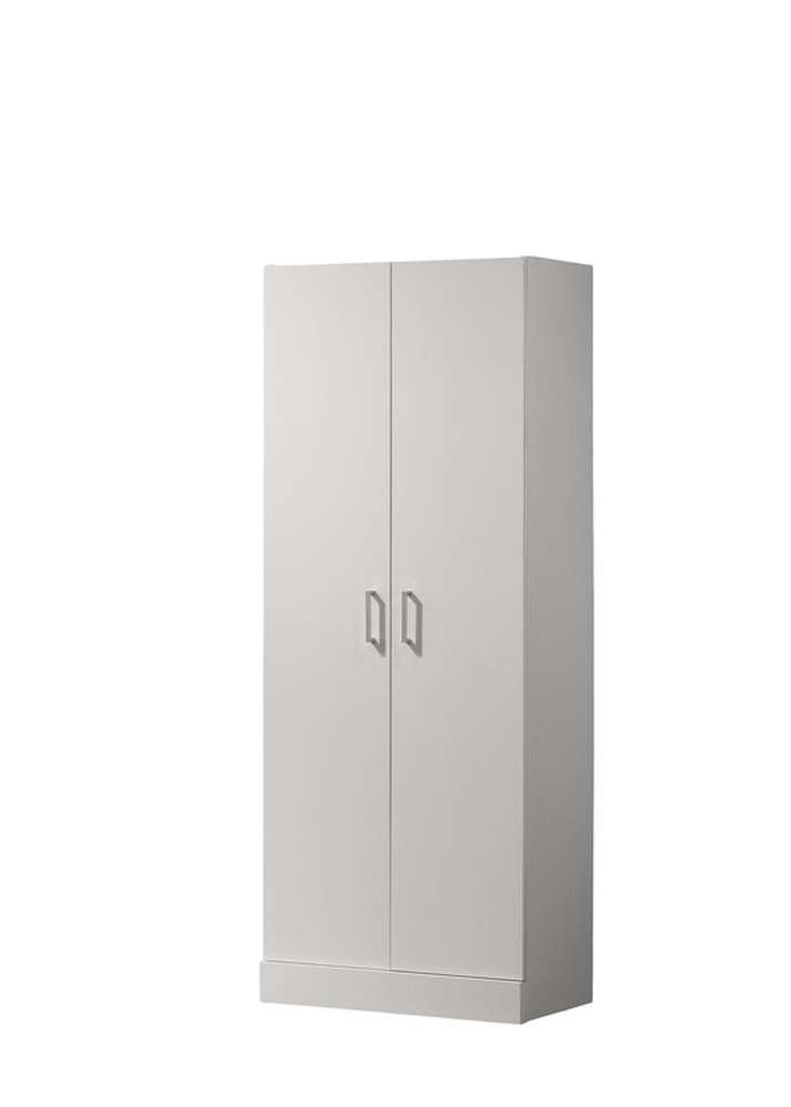 Lilola Home Alara White 60in Height Simplistic Modern Double Door Storage Cabinet - 96000 veiw 2