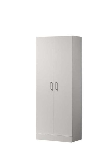 Lilola Home Alara White 60in Height Simplistic Modern Double Door Storage Cabinet - 96000 veiw 2