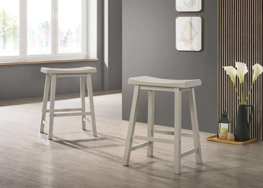 Lilola Home - Alonzo Light Gray Backless Ergonomic Counter Height Stool (Set of 2) - 30500-C veiw 1