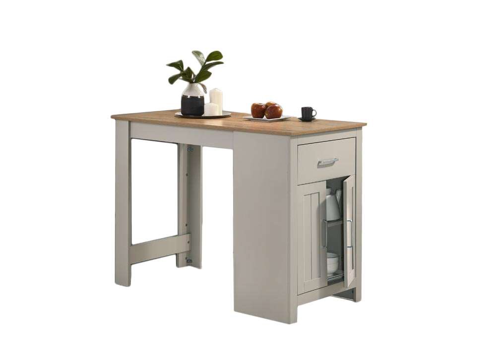 Lilola Home - Alonzo Light Gray Small Space Counter Height Dining Table with Cabinet and Drawer Storage - 30500 veiw 2