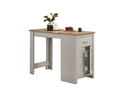 Lilola Home - Alonzo Light Gray Small Space Counter Height Dining Table with Cabinet and Drawer Storage - 30500 veiw 2