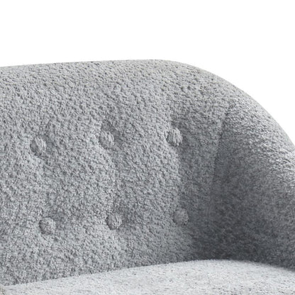 Lilola Home - Amelia 28inW Gray Chenille Kids Sofa with Tufted Back and Wooden Legs-88832 veiw 4