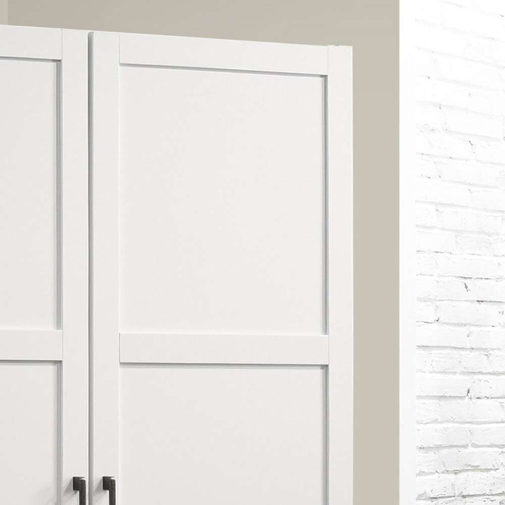 Lilola Home - Aubree White Wardrobe Cabinet Armoire with 2 Drawers and Hanging Rod - 96004 veiw 6