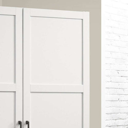 Lilola Home - Aubree White Wardrobe Cabinet Armoire with 2 Drawers and Hanging Rod - 96004 veiw 6