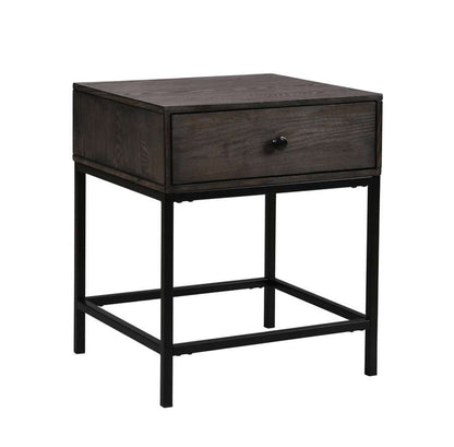 Lilola Home - Ava Espresso MDF End Table with Charging Ports and Metal Base - 98001 veiw 5