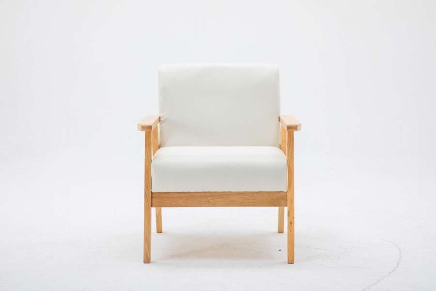 Lilola Home - Bahamas Beige Linen Fabric Chair - 88873BE-C veiw 2