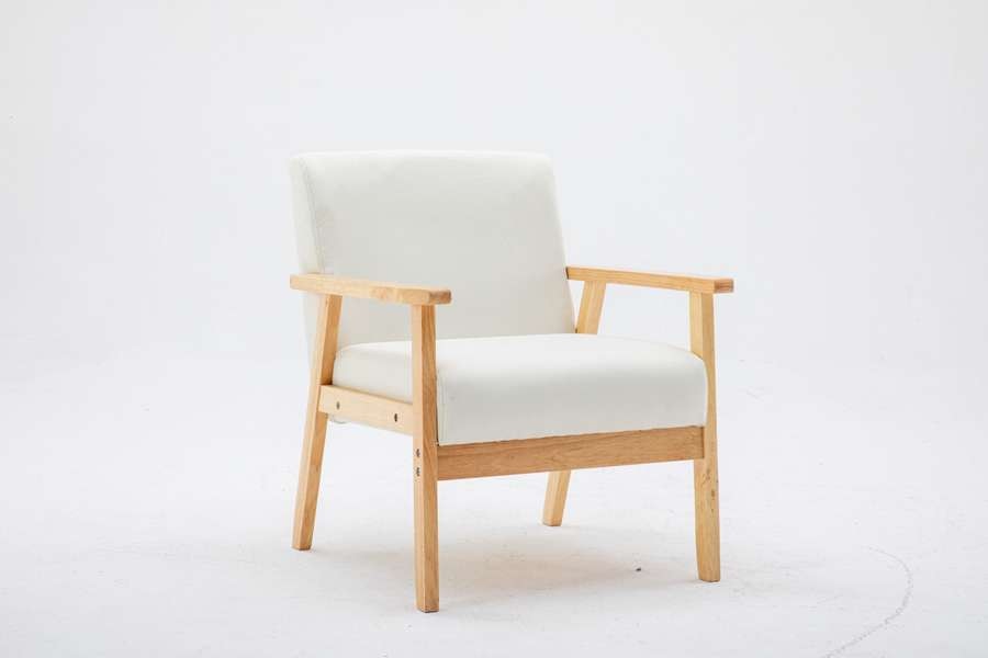 Lilola Home - Bahamas Beige Linen Fabric Chair - 88873BE-C veiw 3