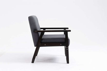 Lilola Home - Bahamas Dark Gray Linen Fabric Chair - 88873EO-C veiw 3