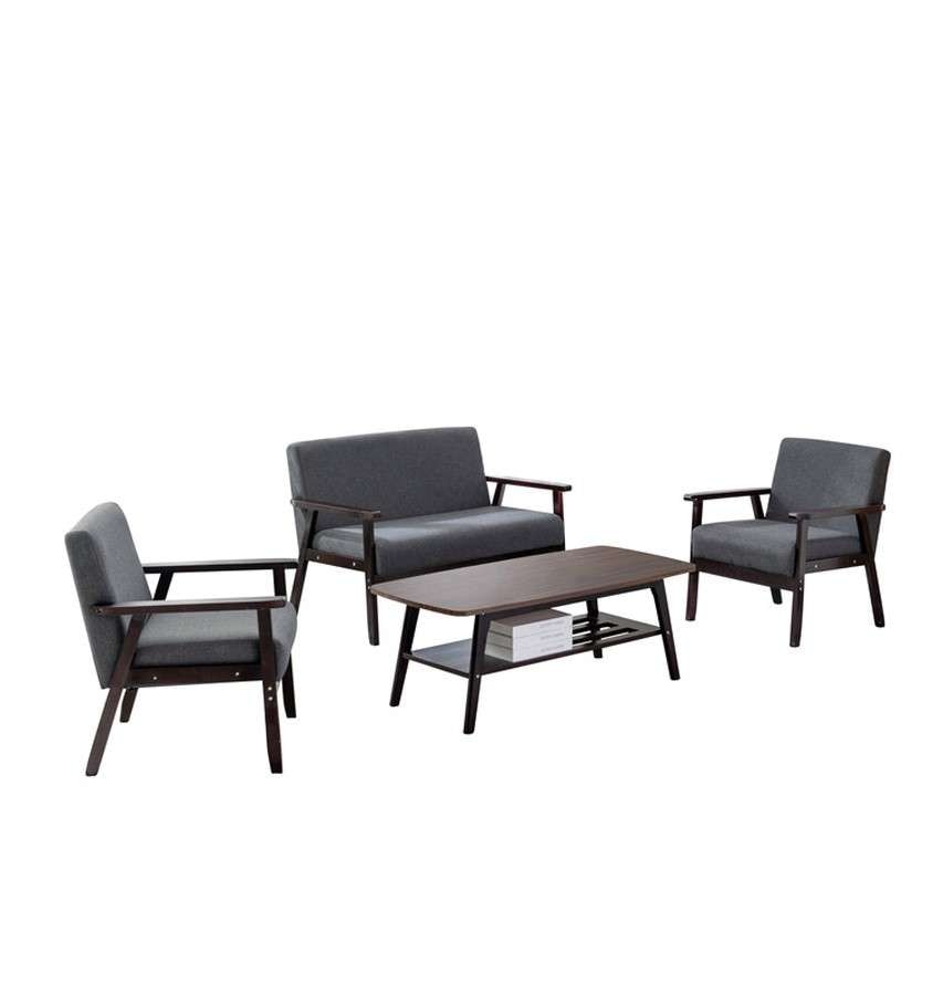 Lilola Home - Bahamas Espresso Coffee Table Loveseat and 2 Chair Set - 88873EO-TLCC veiw 1