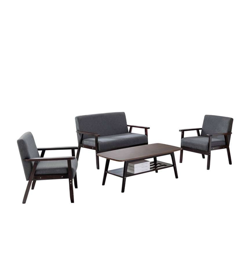 Lilola Home - Bahamas Espresso Coffee Table Loveseat and 2 Chair Set - 88873EO-TLCC veiw 2