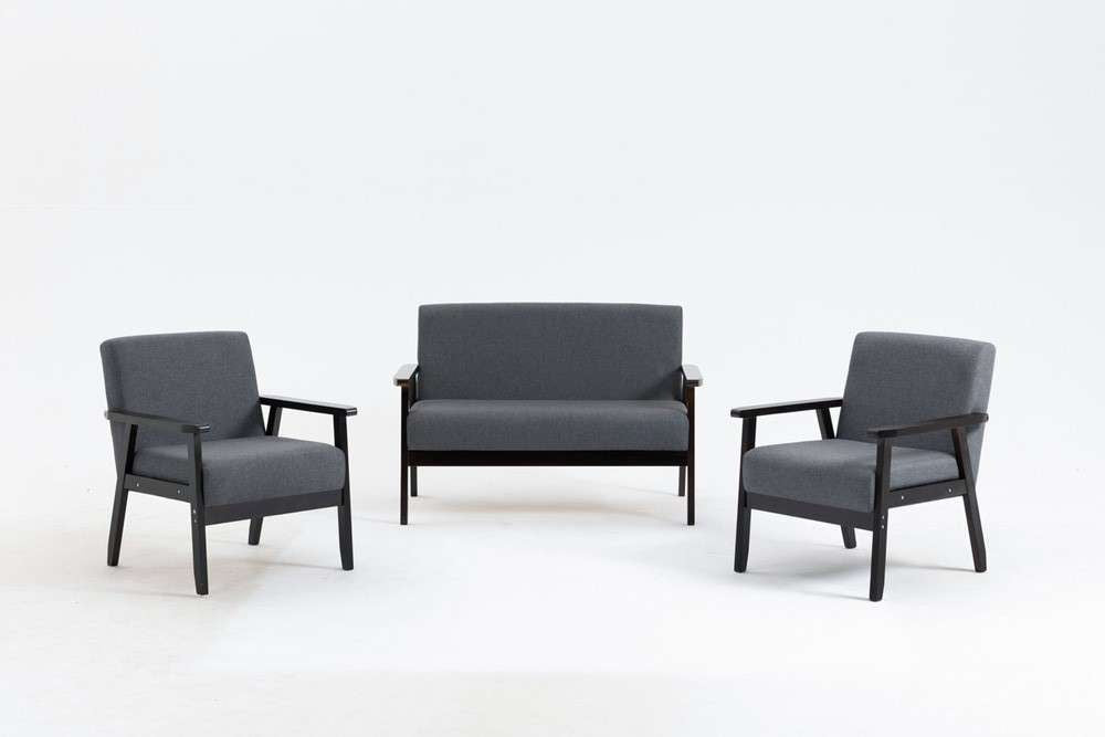 Lilola Home - Bahamas Espresso Loveseat and 2 Chair Living Room Set - 88873EO-LCC veiw 1