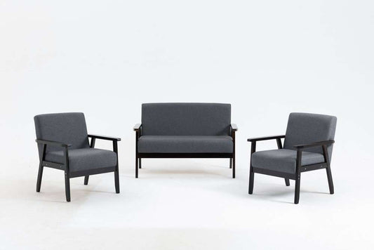 Lilola Home - Bahamas Espresso Loveseat and 2 Chair Living Room Set - 88873EO-LCC veiw 1